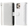 thumbnail image 3 of Feishell Crossbody Wallet Phone Case for Apple iPhone 12 Pro Max,Luxury PU Leather Magnetic Buckle Zipper Pocket Card Slots Flip Stand Protective Cover with Hand Strap & Shoulder Strap,White, 3 of 11