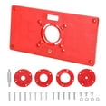 thumbnail image 2 of Board ABS Plastics Woodworking Engraving Machine Flip Board Milling And Slotting Tool Trimming Machine Woodworking Tool Multifunctional Router Table Insert Plate With 4 Rings, 2 of 7