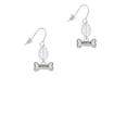 thumbnail image 2 of Delight Jewelry Silvertone Mini ''Rescue'' Dog Bone Silvertone Leaf French Earrings, 2 of 5