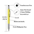 thumbnail image 2 of Amdohai 8Pcs 6 in 1 Multitool Pens Gifts for Men Cool Tech Tool Pen EDC Gadgets Screwdriver with Ruler Level Stylus Ballpoint Unique Men (Black Yellow Silver Blue ), 2 of 8