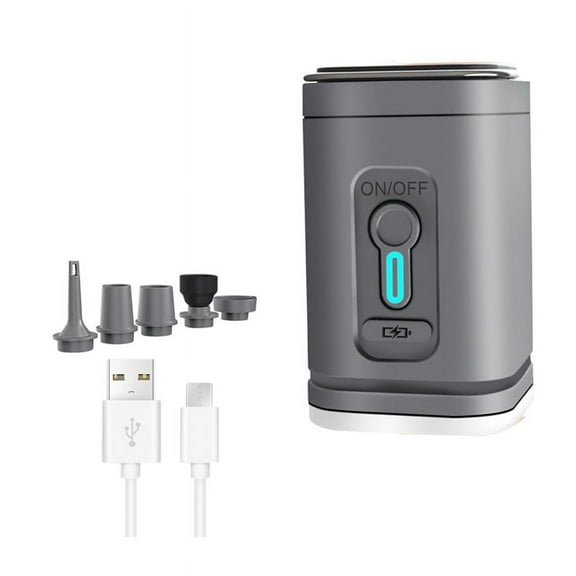 Wireless Inflation Pump Portable Outdoor Electric Air Pump Air Compressor for Air Cushion Bed Swimmi Gray Plastic