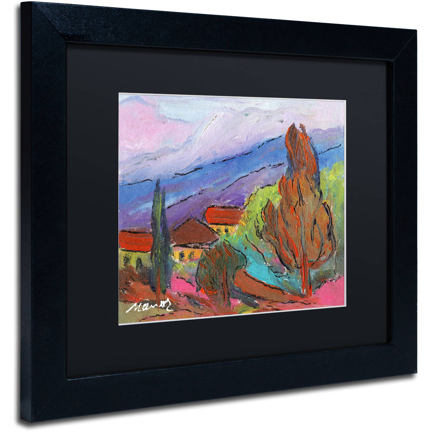 Trademark Fine Art "Summer Blush" Canvas Art by Manor Shadian Black Matte, Black Frame