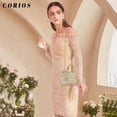 thumbnail image 2 of LZCKDPX Women Evening Bag Floral Embroidery Clutch Bag Vintage Handbag Bridal Wedding Purse Elegant Shoulder Bag,Gold,bag, 2 of 6