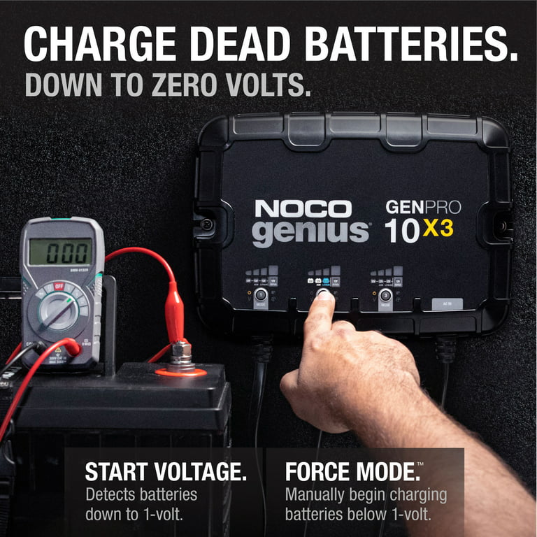 NOCO Genius GENPRO10X3 3-Bank 30A (10A/Bank) 12V Onboard Battery