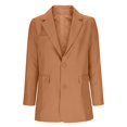thumbnail image 6 of ZQUUVOU Blazers for Women Business Casual Long Sleeved Double Pocket Suits Jackets Lightweight Slim Fit Work Office Jacket with Pockets Orange, 6 of 7
