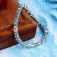 thumbnail image 2 of 5x7 mm Octagon Swiss Blue Topaz Tennis Bracelet 925 Sterling Silver Bracelet for Men by Juhi Jewels, 2 of 7