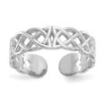 thumbnail image 1 of 14K White Gold Polished w/ Design Toe Ring, 1 of 2