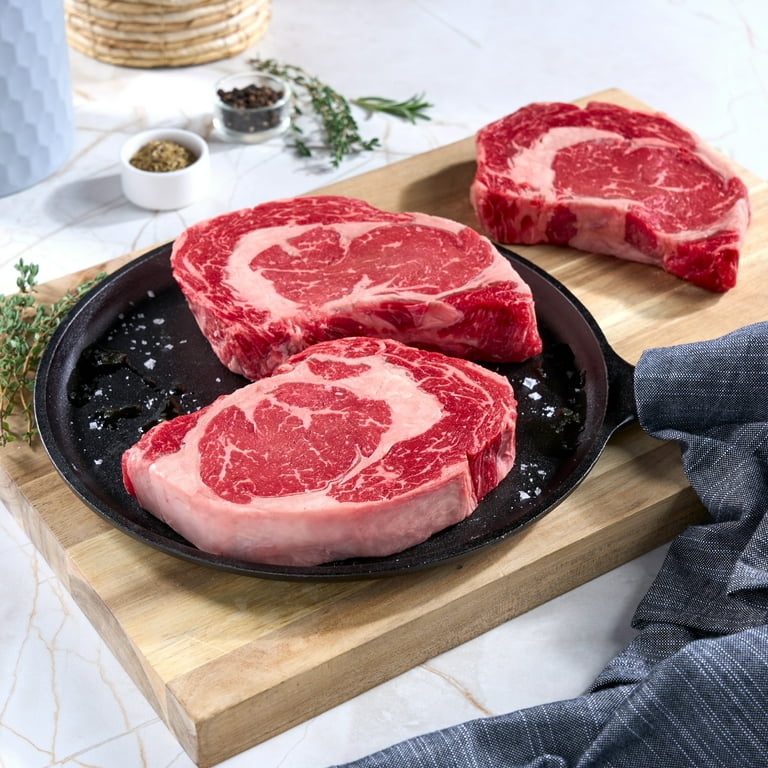 Ribeye Steak, Choice Angus Beef, Per Tray, Family Pack,