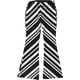 thumbnail image 1 of bar III Womens Chevron Casual Wide Leg Pantalones, Negro, XX-Small, 1 of 2