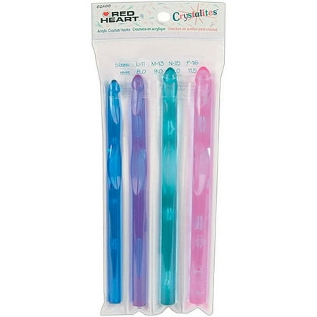 Red Heart Crystalites Crochet Hook Set SzL,M,N,P