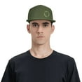 thumbnail image 6 of DouZhe Flat Brim Cap Snapback Hat, Clock Number Prints Adjustable Green Adult Baseball Cap, 6 of 7