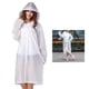 thumbnail image 2 of Impermeable semitransparente polaco Mujeres Hombres Ropa de lluvia portátil para viajes al aire libre Impermeable Espesar Premium Camping con capucha Ponchos Cubierta de lluvia de plástico (M, Blanco), 2 of 5