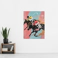 thumbnail image 4 of Artery8 Horserace Jockeys Horse Racing Bold Dynamic Living Room Extra Large XL Wall Art Poster Print, 4 of 5
