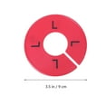 thumbnail image 2 of RENACLIPY 10 Pcs Cercles d'Exposition en Plastique Rouges pour Tailles de Vêtements pour Centre Commercial et Maison, 2 of 3