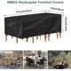 thumbnail image 4 of Garden Table Cover, Rectangular Garden Table Cover Waterproof, Anti-UV, 210D Oxford Fabric Table Cover Chair Outdoor Garden Furniture (213x132x72cm), 4 of 4