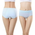 thumbnail image 2 of Menstrual Period Underwear for Women Mid-Rise Postpartum Hipster Ladies Lace Panties Cotton Stretch Full Coverage Briefs 3 Pack, 2 of 7
