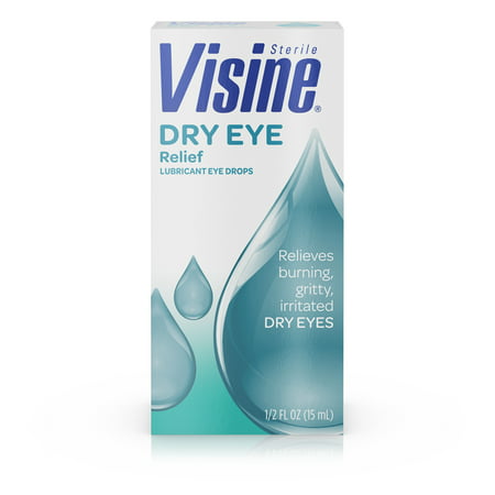 Visine Dry Eye Relief Lubricating Eye Drops, 0.5 fl.