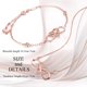 thumbnail image 3 of Pulsera de mujer Plata de ley 925 Delicada cruz religiosa Fe Infinito Símbolo de corazón Cruz lateral Dios bendiga Pulsera Confirmación Regalo para mamá Mujer Esposa Novia Vhermosa WMZL-1928-2, 3 of 4