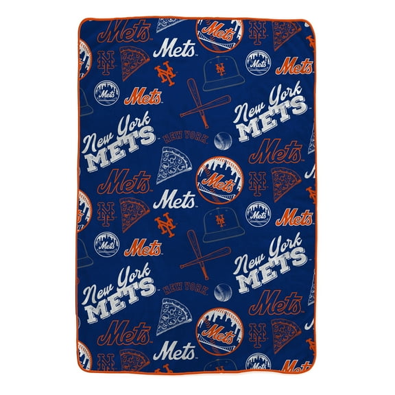 Pegasus New York Mets 60" x 90" City Script Ultra Cozy Blanket