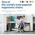 thumbnail image 4 of SIDIZ Chaise de Bureau Ergonomique Réglable T50 avec Support Lombaire, Tissu Bleu, 4 of 5