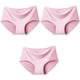 thumbnail image 1 of Bragas de seda de hielo sin costuras para mujer, ropa interior cómoda de talla grande, M-XXL de cintura media, múltiples opciones de Color, lencería, 3 uds./Set, 1 of 4