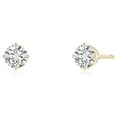 thumbnail image 3 of ANGARA Natural Basket-Set Diamond Stud Earrings in 14K Yellow Gold for Women (Size-4mm| Color-H| Clarity-SI2) | April Birthstone, Anniversary, Jewelry Gift for Women | Natural Diamond Earrings, 3 of 10