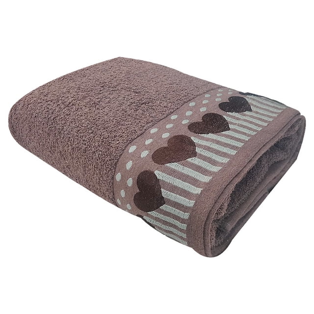 Toalla Medio Baño colores varios, 140x70cm - Suave Y Absorbente- Cenefa Bordada