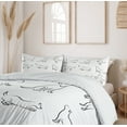 thumbnail image 6 of Ambesonne White Black Duvet Cover Sets, Digital Puppy Dog, 2-King, White Black, 6 of 7