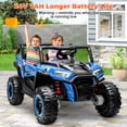 thumbnail image 2 of FestiveGlow 24V Kids Ride on Car Truck,2 Seater Kids Electric Car with Remote Control,4WD Toddler Ride on Car with 110lb Weight Capacity,Blue, 2 of 10