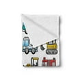 thumbnail image 2 of Cartoon Soft Flannel Fleece Throw Blanket, Colorful Landscape Transportation Displayed in 4 Lines All from Bicycle to Truck, Cozy Plush for Indoor and Outdoor Use, 60" x 80", Multicolor, by Ambesonne, 2 of 5