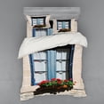 thumbnail image 2 of Ambesonne Urban Bedding Set 3 Pcs, Mediterranean Window, Twin XL, Blue Grey, 2 of 3