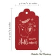 thumbnail image 5 of Inkdotpot 100 Pack Happy Halloween Halloween Favor Paper Tags Craft Real Rose Gold Foil Hang Tag, 5 of 6