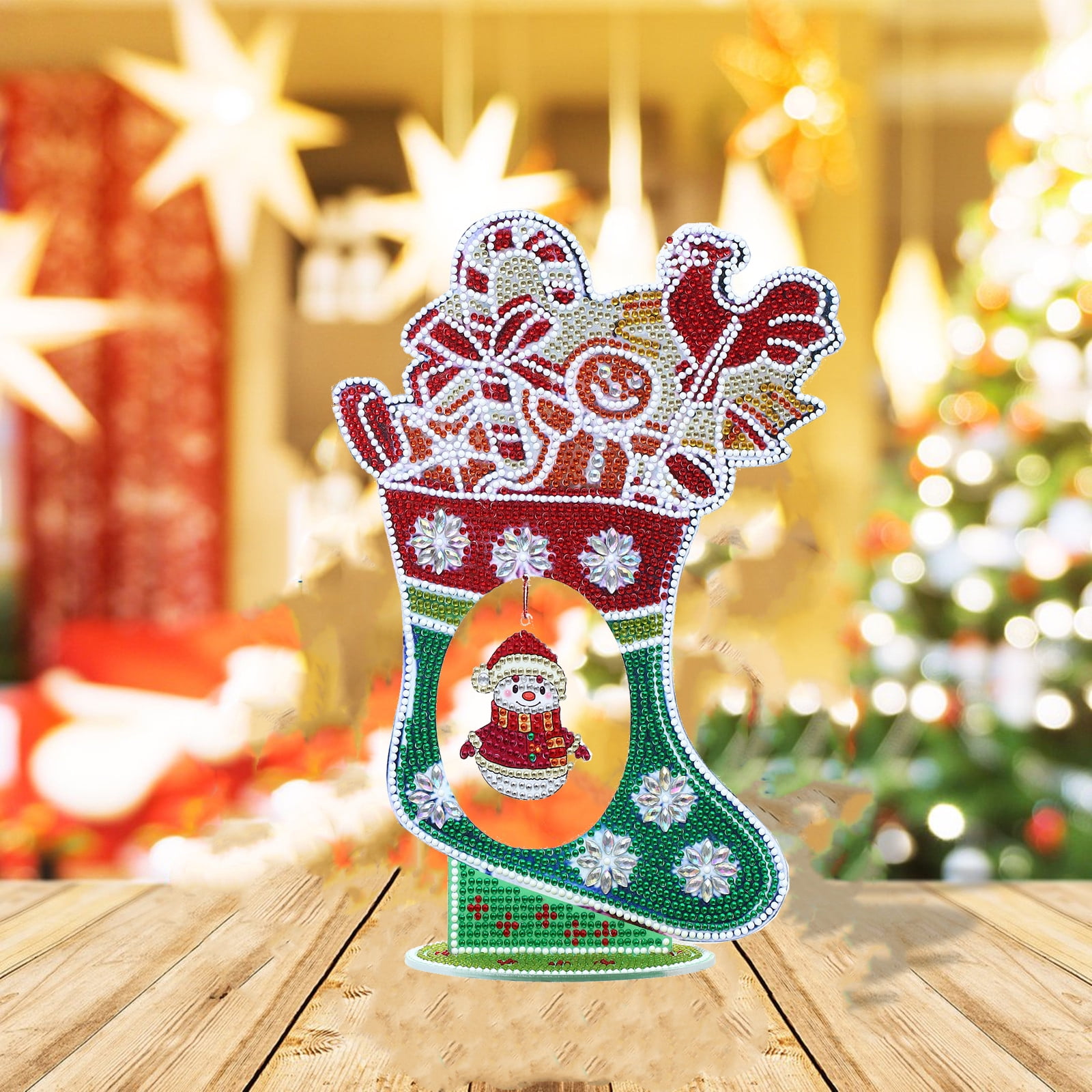 5D DIY DIAMOND Art Table Decor Scenery Snowman Christmas Decor Xmas Tree  Santa * $16.29 - PicClick AU