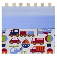 thumbnail image 3 of Bacati - Crib or Toddler Bed Skirt or Dust Ruffle 100% Cotton Percale, Transportation Blue/Navy/Orange/Red/Green, 3 of 3