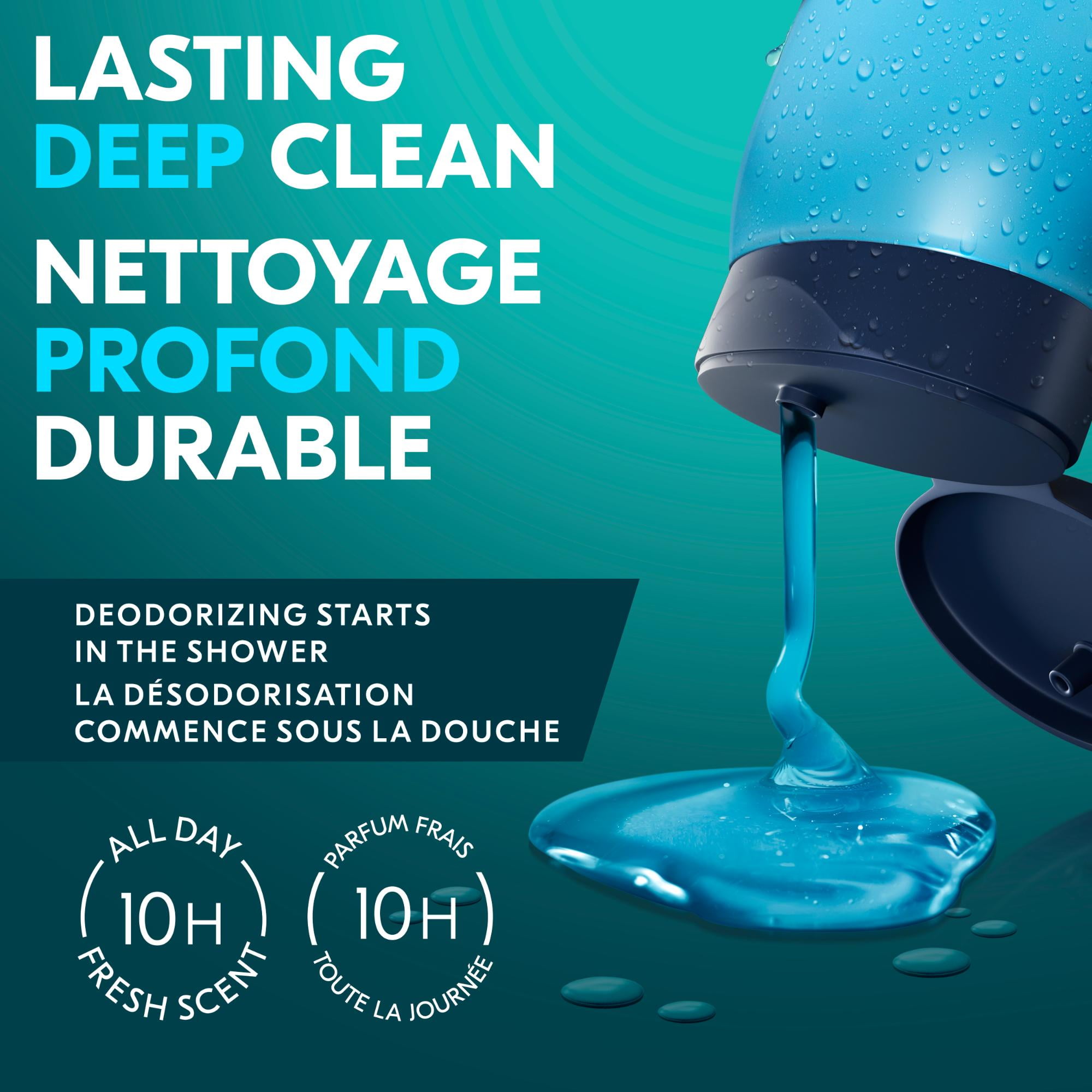 Degree All Day Fresh Body Wash, Cool Rush, Deep Cleansing for Hydrated Skin, Made with Plant Based Cleansers, 600mL