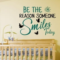 Inspirational Quotes Wall Stickers Be The Reason Someone Smiles Today Vinyl Lettering Decals Vinyl Wall Art Decal Positive for Bedroom Living Room Office Decor School Classroom Decor for DIY