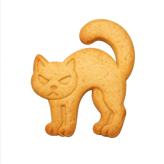 Angry Cat Cookie Cutter & Stamp 4x3" for Baking Fondant Clay for Cat Lovers