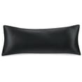 Mainstays Woven Solid Satin Body Pillow Cover Zipper Closure, 20"x52