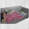 thumbnail image 6 of Retro Soft Flannel Fleece Throw Blanket, Hand Drawn Little Ballerina Girl Doing Pique Turns on a Rainbow Colored Stage, Cozy Plush for Indoor and Outdoor Use, 60" x 80", Multicolor, by Ambesonne, 6 of 6