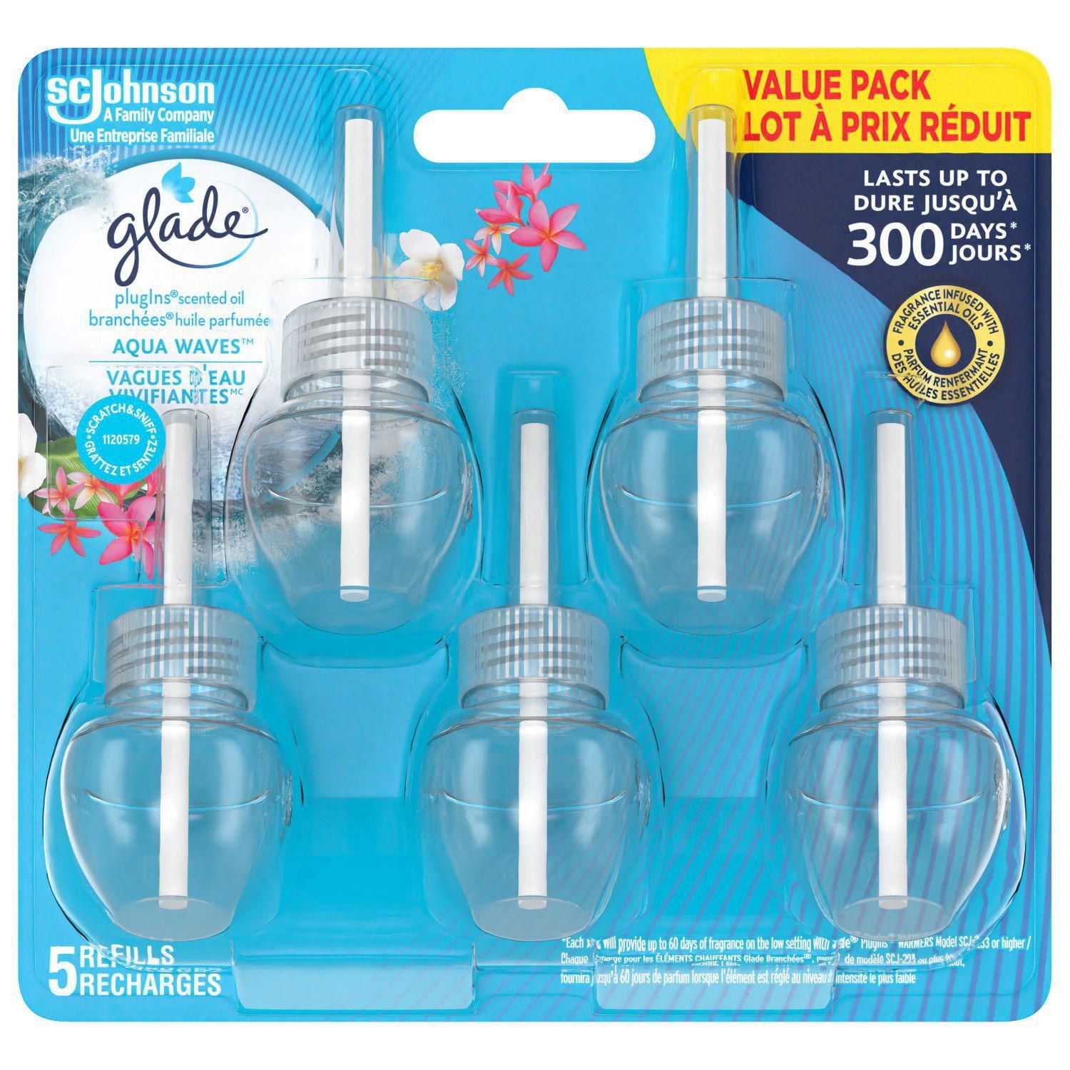 Glade PlugIns® Scented Oil 5 Refills - Aqua Waves™