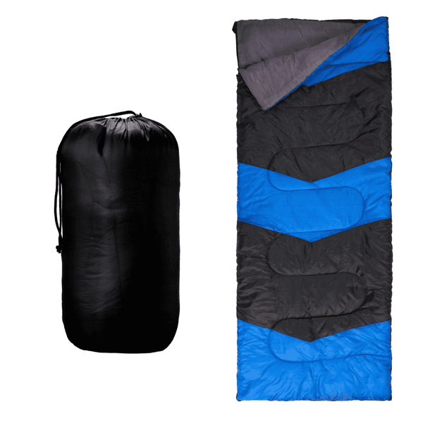 42-68 °F Envelope Lightweight Sleeping Bag, Blue Waterproof Compact Envelope Sleeping Bag