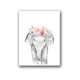 thumbnail image 1 of Animales Floral corona arte decoración lienzo pintura, bebé niña impresiones Animal jirafa elefante León pared arte cuadro guardería póster Adepaton 1243-9, 1 of 1