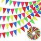 thumbnail image 1 of 1640 ft 1200 Pieces Colorful Pennant Flags Banner Nylon Pennant Flags Cloth Triangle Flag Banner for Party Celebrations and Shops Decorations, 10 Stri, 1 of 4