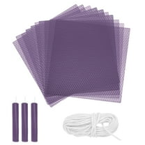 10pcs Beeswax Candle Making Kit, 8"x8" Dark Purple Beeswax Sheet with 1pcs Wick