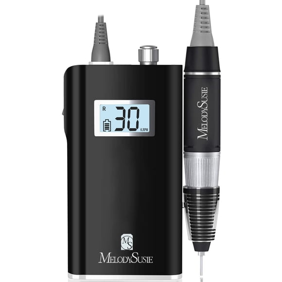 MelodySusie Professional Rechargeable 30000 rpm Nail Drill, Portable E-File with Long Life Battery, Electric Tool for Acrylic Nail Natural Extension P