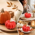 thumbnail image 4 of Tyidzon 2 Pcs Fall Pumpkin Scented Candles Soft Macaron Handmade Ambient Candles for Home Table Bedroom Bathroom Party Thanksgiving Decorations, 4 of 7