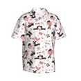 thumbnail image 2 of Balery Dachshund Dog Puppy Print Men's Hawaiian Shirts Short Sleeve Beach Shirt Relaxed Fit Vacation Button Down Shirts-XX-Large, 2 of 9