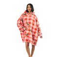 thumbnail image 1 of Hello Kitty Christmas Holly Plaid Red Oversized Hooded Sweater, 1 of 4