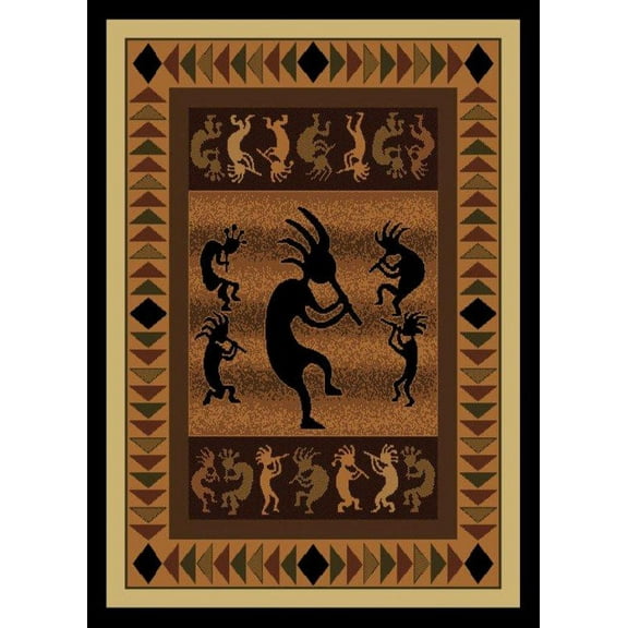 United Weavers Legends Area Rug 910-05250 Koko Black Kokopelli 5' 3" x 7' 2" Rectangle