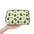 thumbnail image 4 of Naloa Avocado1 Leather Makeup Bag for Purse Travel, Portable Small Cosmetic Organizer for Women and Girls, Make up Bag with Zipper, 4 of 8